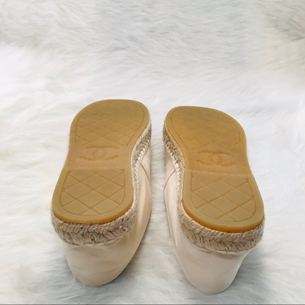 CHANEL Espadrilles Velvet White/Black - Picture 3 of 6